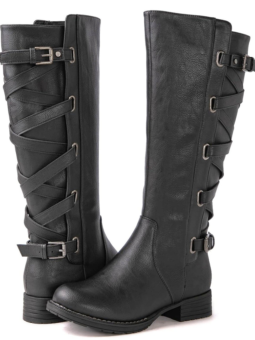 NWT!! Global Win Women's Black Knee-High Boots